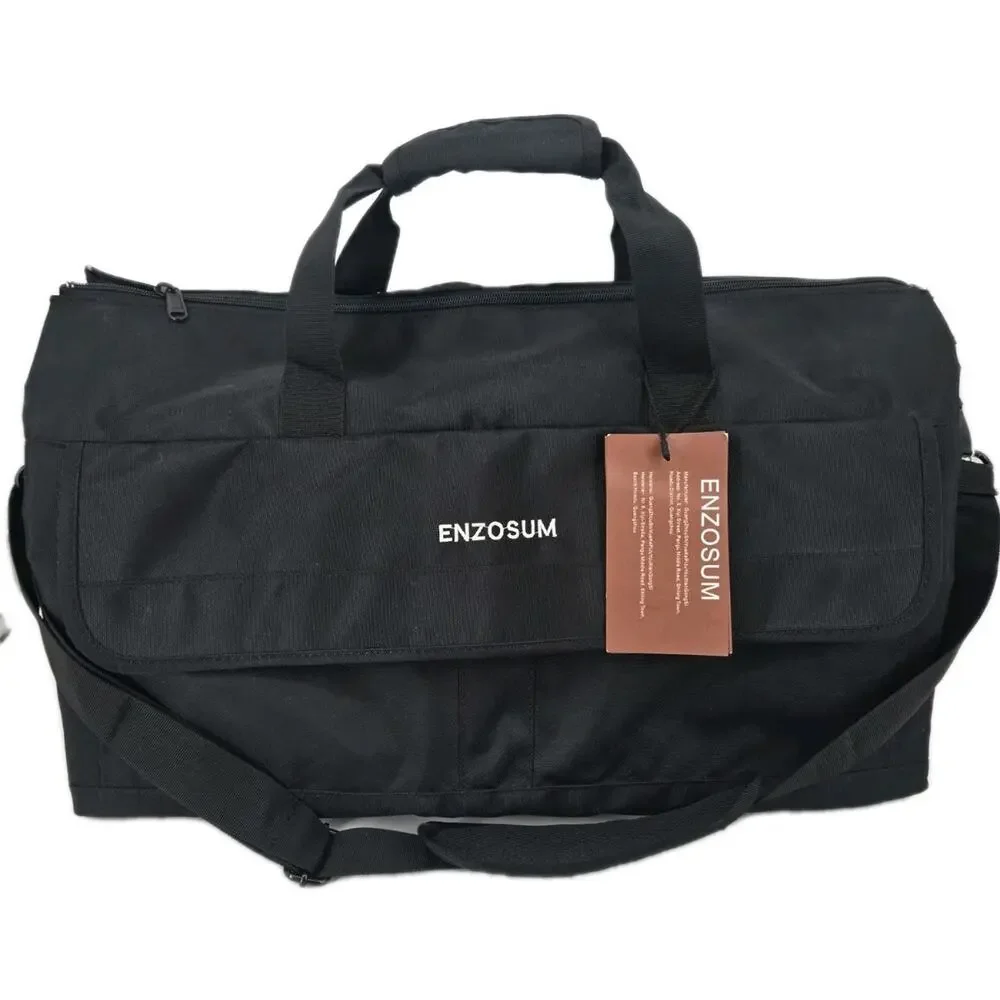 Enzosum Black Convertible Duffle Garment Travel Bag New With Tags